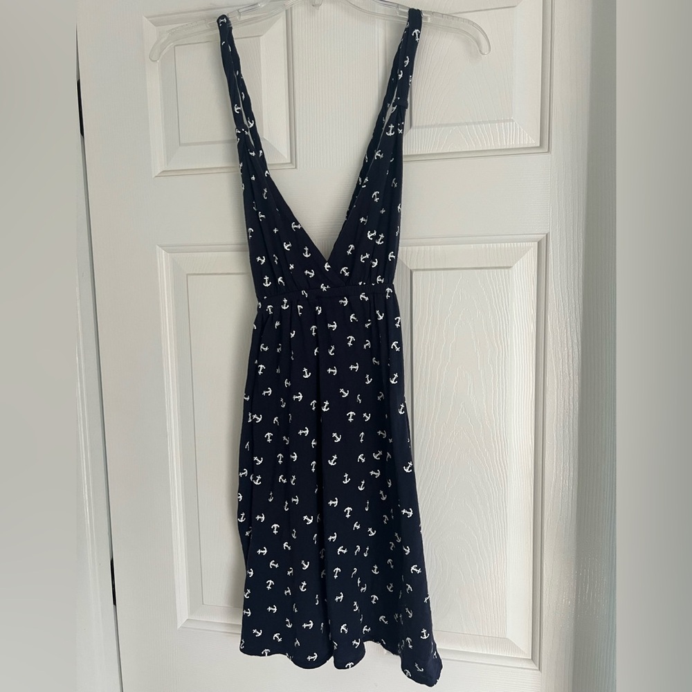 Xhilaration Navy Swim Coverup with White Print